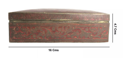 Women's Utility Old Brass Expensive Gold Jewelry/Gems Stone Storage Box. G7-1150