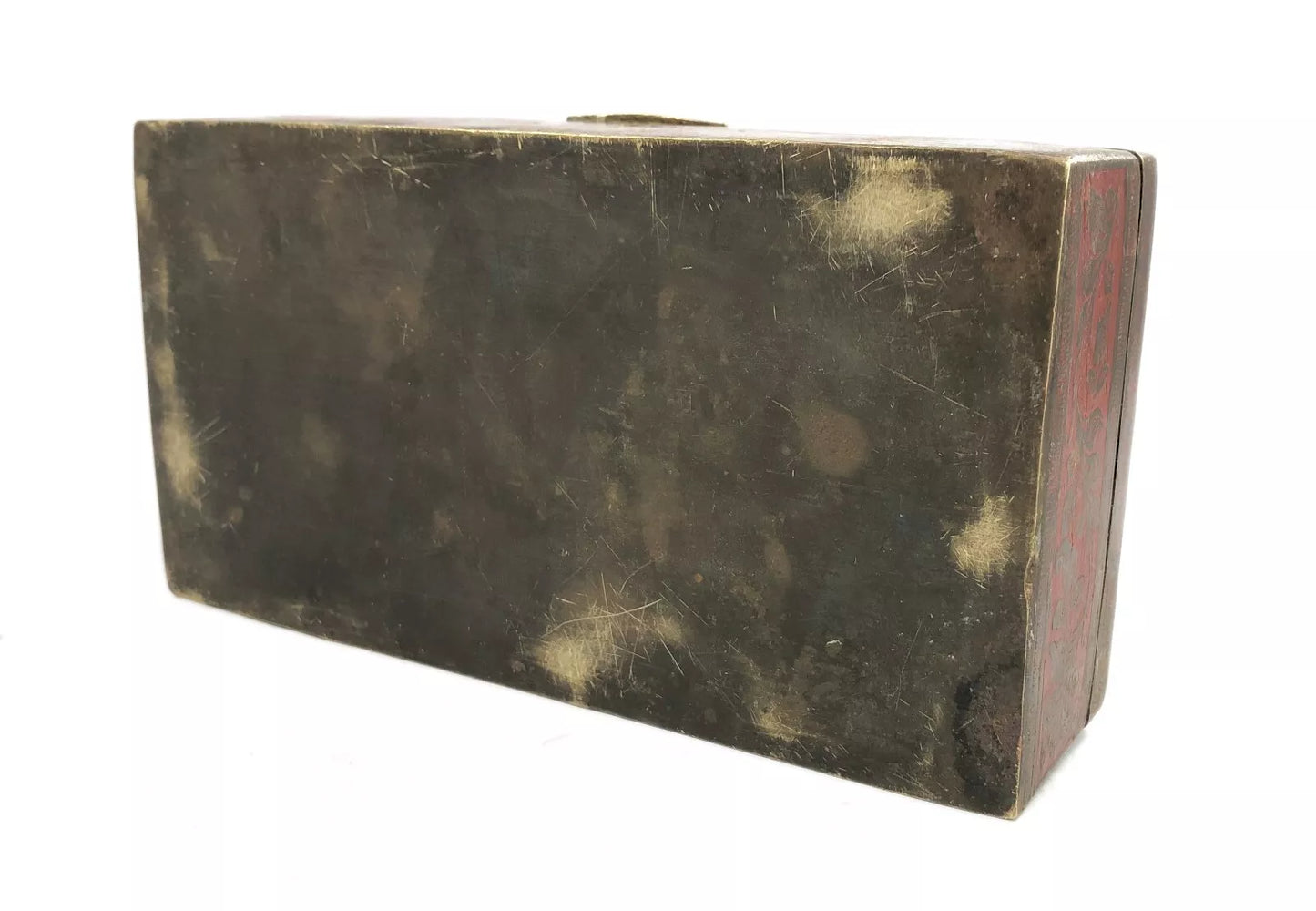 Women's Utility Old Brass Expensive Gold Jewelry/Gems Stone Storage Box. G7-1150